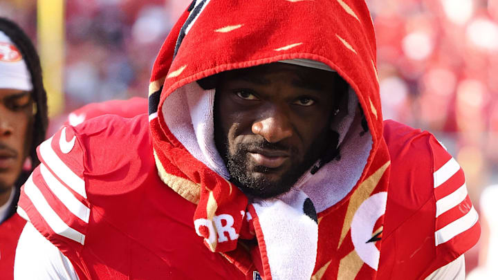 Oct 6, 2024; Santa Clara, California, USA; San Francisco 49ers wide receiver Brandon Aiyuk (11) after the game against the Arizona Cardinals at Levi's Stadium. Oct 6, 2024; Santa Clara, California, USA; San Francisco 49ers wide receiver Brandon Aiyuk (11) after the game against the Arizona Cardinals at Levi's Stadium.