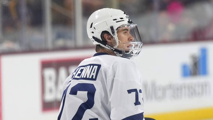 Oct 4, 2025; Tempe, AZ, USA; Penn State Nittany Lions forward Gavin McKenna (72) skates against the Arizona State Sun Devils during the third period at Mullett Arena. Mandatory Credit: Joe Camporeale-Imagn Images Oct 4, 2025; Tempe, AZ, USA; Penn State Nittany Lions forward Gavin McKenna (72) skates against the Arizona State Sun Devils during the third period at Mullett Arena. Mandatory Credit: Joe Camporeale-Imagn Images