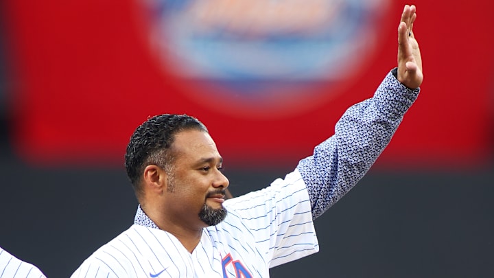 Santana asistió al encuentro de los Mets