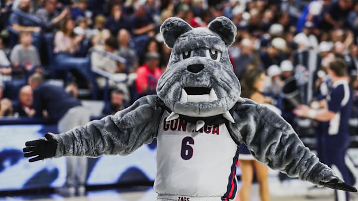 Gonzaga Bulldogs mascot, Spike, at the McCarthey Athletic Center.