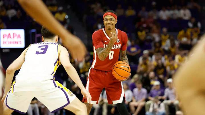 Alabama guard Labaron Philon (0) in action against LSU at Pete Maravich Assembly Center in Baton Rouge, LA on Saturday, Feb 21, 2026. Alabama guard Labaron Philon (0) in action against LSU at Pete Maravich Assembly Center in Baton Rouge, LA on Saturday, Feb 21, 2026.