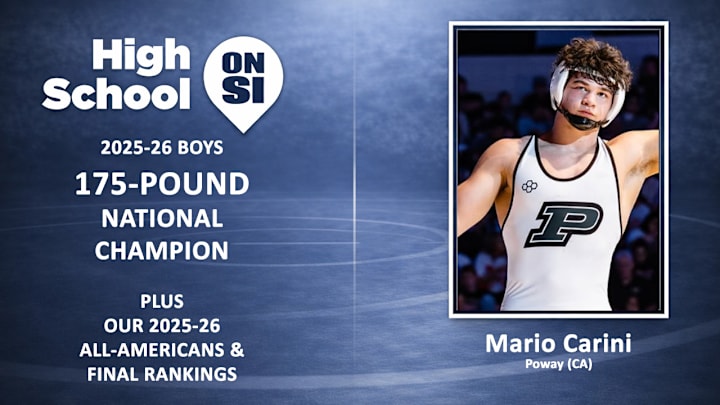Mario Carini of Poway (CA) is the 2025-26 High School On SI 175-Pound National Wrestling Champion.