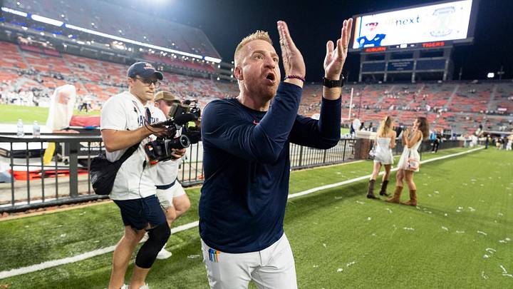 Auburn Tigers head coach Alex Golesh thanks the crowd after the game as Auburn Tigers take on Southern Miss Golden Eagles at Jordan-Hare Stadium in Auburn, Ala. on Saturday, Sept. 12, 2026. Auburn Tigers defeated Southern Miss Golden Eagles 43-8. Auburn Tigers head coach Alex Golesh thanks the crowd after the game as Auburn Tigers take on Southern Miss Golden Eagles at Jordan-Hare Stadium in Auburn, Ala. on Saturday, Sept. 12, 2026. Auburn Tigers defeated Southern Miss Golden Eagles 43-8.