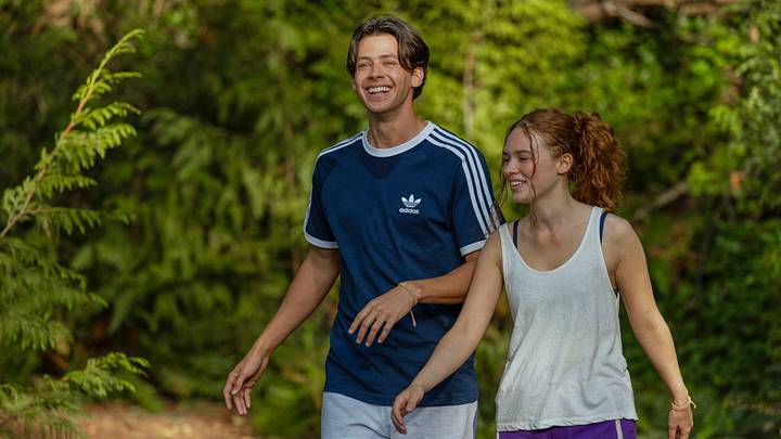 Matt Cornett as Sam Florek, Sadie Soverall as Percy Fraser in Every Year After. Image courtesy Justine Yeung/Prime Video