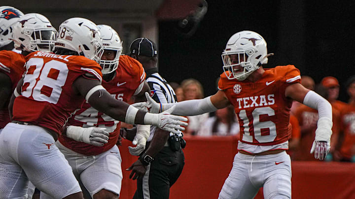 Texas Longhorns defensive back Michael Taaffe Texas Longhorns defensive back Michael Taaffe