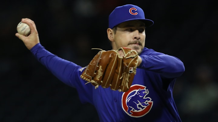 Sep 23, 2022; Pittsburgh, Pennsylvania, USA;Chicago Cubs relief pitcher Michael Rucker (59) pitches against the Pittsburgh Pirates during the fifth inning at PNC Park Sep 23, 2022; Pittsburgh, Pennsylvania, USA;Chicago Cubs relief pitcher Michael Rucker (59) pitches against the Pittsburgh Pirates during the fifth inning at PNC Park