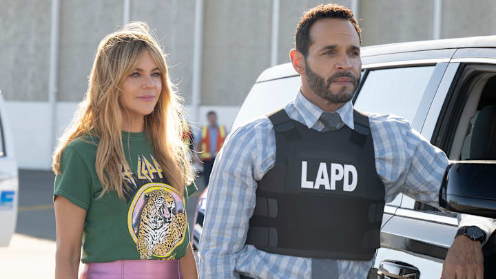 HIGH POTENTIAL - ÒPartnersÓ - The FBI joins the investigation into the murder of a controversial tech magnate, forcing Karadec to reunite with his former partner. Meanwhile, Ludo becomes overwhelmed with his increasing childcare duties. TUESDAY, FEB. 4 (9:00-10:00 p.m. EST) on ABC. (Disney/Carlos Lopez-Calleja) 
KAITLIN OLSON, DANIEL SUNJATA