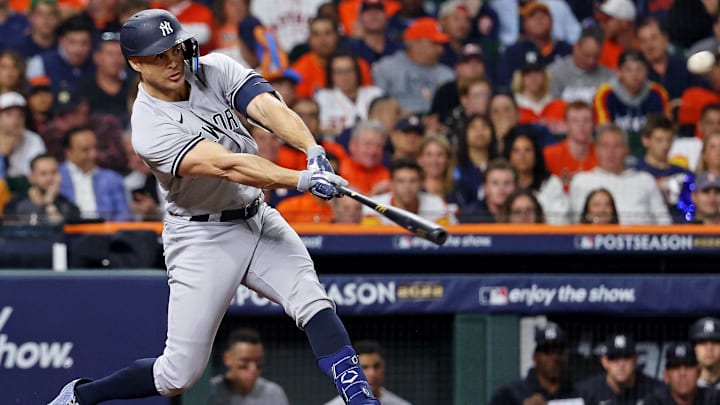 New York Yankees left fielder Giancarlo Stanton.