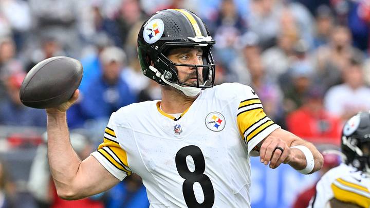 September 20, 2026; Foxborough, Massachusetts, USA; Pittsburgh Steelers quarterback Aaron Rodgers (8) throws a pass during the second half against the New England Patriots at Gillette Stadium. Mandatory Credit: Eric Canha-Imagn Images September 20, 2026; Foxborough, Massachusetts, USA; Pittsburgh Steelers quarterback Aaron Rodgers (8) throws a pass during the second half against the New England Patriots at Gillette Stadium. Mandatory Credit: Eric Canha-Imagn Images