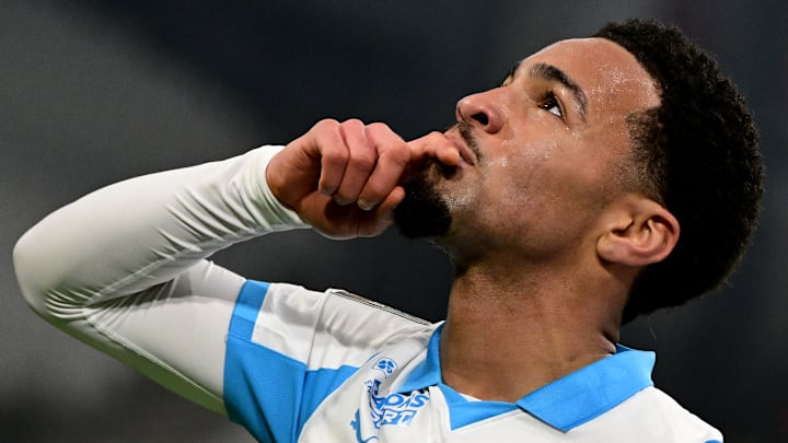 Ethan Nwaneri scored on his Marseille debut. Ethan Nwaneri scored on his Marseille debut.