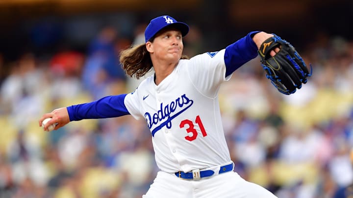 The Los Angeles Dodgers are favored with pitcher Tyler Glasnow. on the mound on Wednesday.