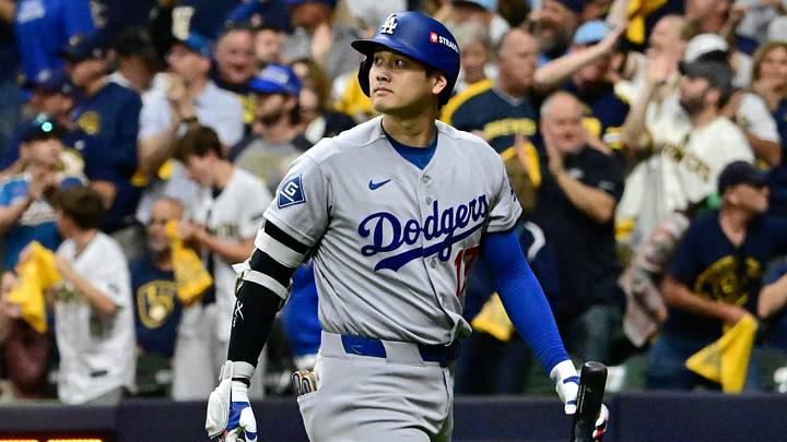 Oct 11, 2026; Milwaukee, Wisconsin, USA; Los Angeles Dodgers pitcher Shohei Ohtani (17) reacts after striking out during the third inning against the Milwaukee Brewers in game one of the NLCS for the 2026 MLB Playoffs at American Family Field. Mandatory Credit: Benny Sieu-Imagn Images Oct 11, 2026; Milwaukee, Wisconsin, USA; Los Angeles Dodgers pitcher Shohei Ohtani (17) reacts after striking out during the third inning against the Milwaukee Brewers in game one of the NLCS for the 2026 MLB Playoffs at American Family Field. Mandatory Credit: Benny Sieu-Imagn Images