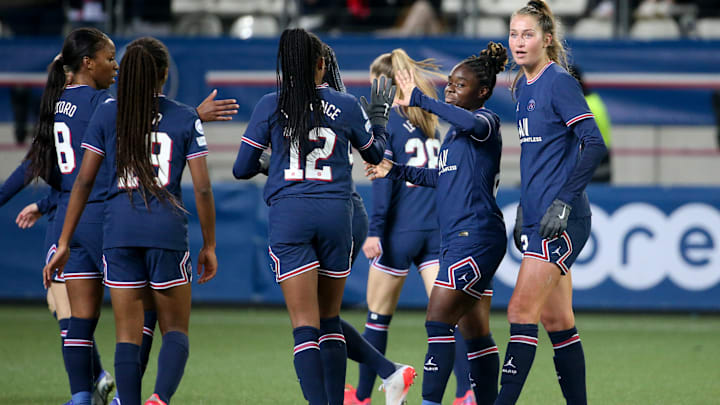 Les joueuses du Paris Saint-Germain.