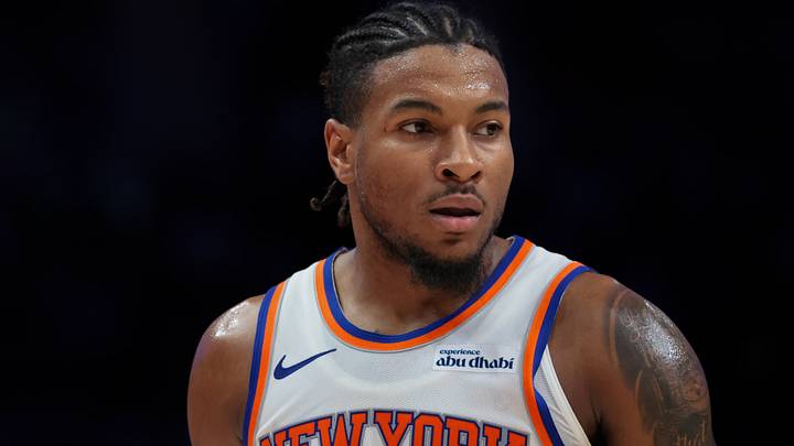 Nov 17, 2025; Miami, Florida, USA; New York Knicks guard Miles McBride (2) looks on against the Miami Heat during the third quarter at Kaseya Center. Mandatory Credit: Sam Navarro-Imagn Images Nov 17, 2025; Miami, Florida, USA; New York Knicks guard Miles McBride (2) looks on against the Miami Heat during the third quarter at Kaseya Center. Mandatory Credit: Sam Navarro-Imagn Images