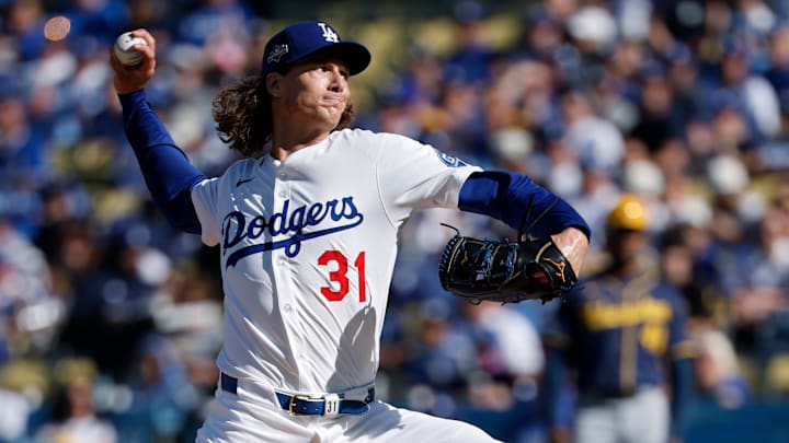 National League Championship Series - Milwaukee Brewers v Los Angeles Dodgers - Game Three National League Championship Series - Milwaukee Brewers v Los Angeles Dodgers - Game Three