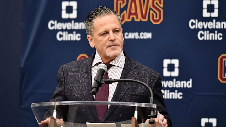 May 21, 2019; Cleveland, OH, USA; Cleveland Cavaliers owner Dan Gilbert speaks at a press conference introducing John Beilein as the head coach of the team at Cleveland Clinic Courts. Mandatory Credit: Ken Blaze-Imagn Images May 21, 2019; Cleveland, OH, USA; Cleveland Cavaliers owner Dan Gilbert speaks at a press conference introducing John Beilein as the head coach of the team at Cleveland Clinic Courts. Mandatory Credit: Ken Blaze-Imagn Images