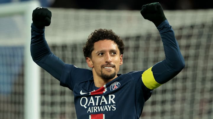 Marquinhos a marqué lors de la victoire parisienne ce week-end (4-1). 