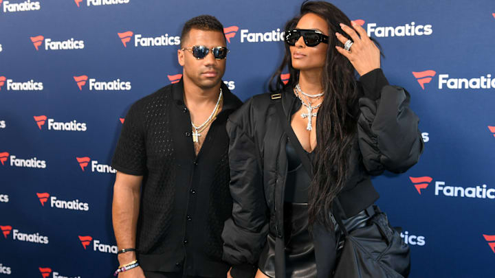 Russell Wilson, Ciara attend the 2025 Fanatics Super Bowl Party at The Sugar Mill. Russell Wilson, Ciara attend the 2025 Fanatics Super Bowl Party at The Sugar Mill.
