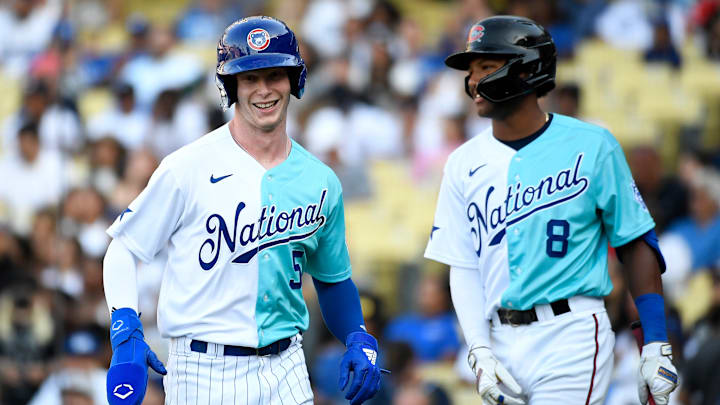 Chourio, a la derecha, es una de las promesas de la MLB