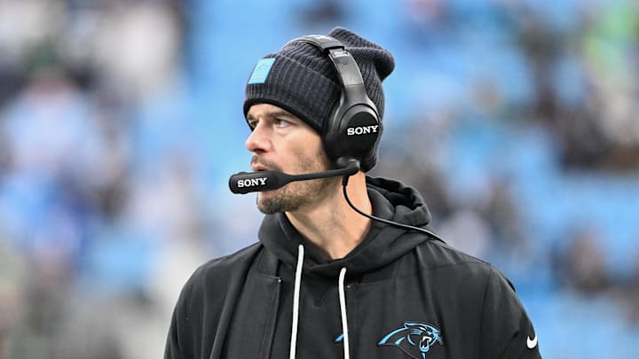 Carolina Panthers head coach Dave Canales looks on against the Seattle Seahawks Carolina Panthers head coach Dave Canales looks on against the Seattle Seahawks