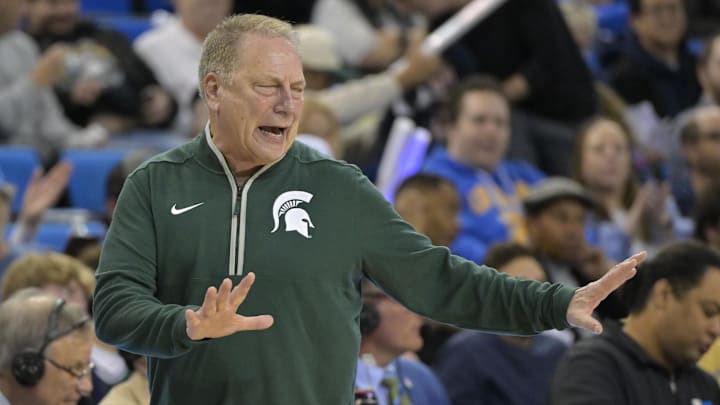 Feb 4, 2025; Los Angeles, California, USA; Michigan State Spartans head coach Tom Izzo on the sidelines against the UCLA Bruins at Pauley Pavilion presented by Wescom. Mandatory Credit: Jayne Kamin-Oncea-Imagn Images