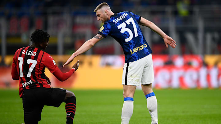 Milan Skriniar e Rafael Leao