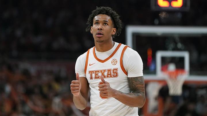 Jan 17, 2026; Austin, Texas, USA; Texas Longhorns guard Dailyn Swain (3) reacts to a referee call during the first half against the Texas A&M Aggies at Moody Center. Jan 17, 2026; Austin, Texas, USA; Texas Longhorns guard Dailyn Swain (3) reacts to a referee call during the first half against the Texas A&M Aggies at Moody Center.
