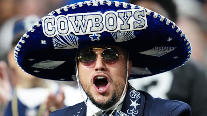 Dallas Cowboys fans during the second half of the game against the Las Vegas Raiders at Allegiant Stadium. 