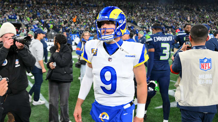 Rams quarterback Matthew Stafford saw his season end Sunday in a bitter loss to the Seahawks in the NFC championship game.