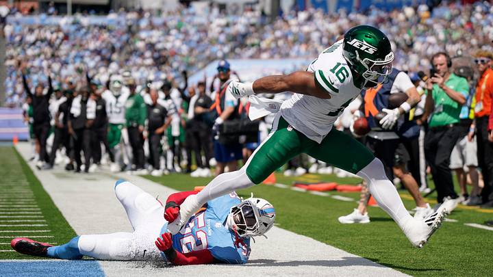 Bet on Kenyon Sadiq to find the end zone against the Lions in Week 3 of the NFL season. Bet on Kenyon Sadiq to find the end zone against the Lions in Week 3 of the NFL season.
