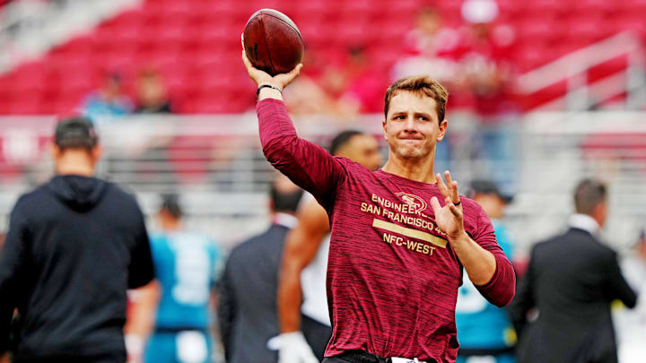 San Francisco 49ers quarterback Brock Purdy is up in the air for Week 7. 