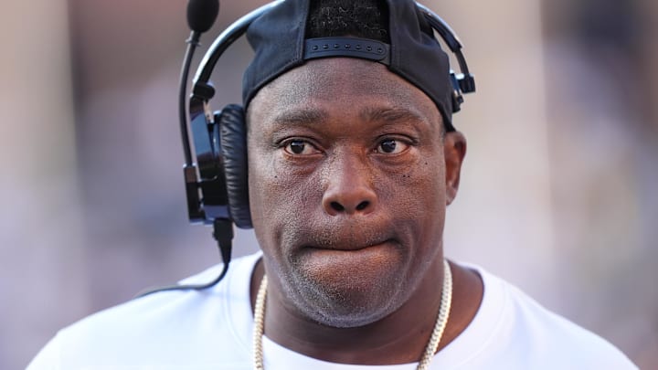 Aug 29, 2024; Boulder, Colorado, USA; Colorado Buffaloes senior quality control Warren Sapp in the first half against the North Dakota State Bison at Folsom Field. 