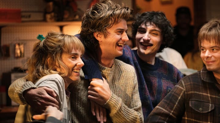 Joe Keery, Maya Hawke, Charlie Heaton, and Finn Wolfhard in Stranger Things season 5 