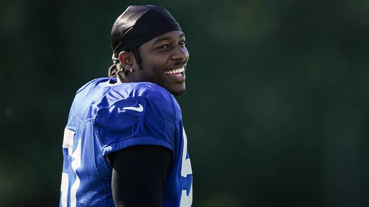 Indianapolis Colts linebacker Akeem Davis-Gaither (51) walks up the field on Tuesday, Aug. 4, 2026, during practice at Colts Camp at Grand Park in Westfield. Indianapolis Colts linebacker Akeem Davis-Gaither (51) walks up the field on Tuesday, Aug. 4, 2026, during practice at Colts Camp at Grand Park in Westfield.