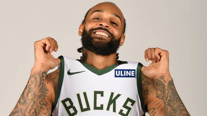 Milwaukee Bucks guard Gary Trent Jr. (5) poses for a photo during Media Day on September 28, 2026. Milwaukee Bucks guard Gary Trent Jr. (5) poses for a photo during Media Day on September 28, 2026.