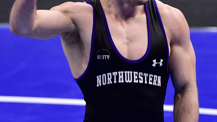 Northwestern Wildcats Wrestler 