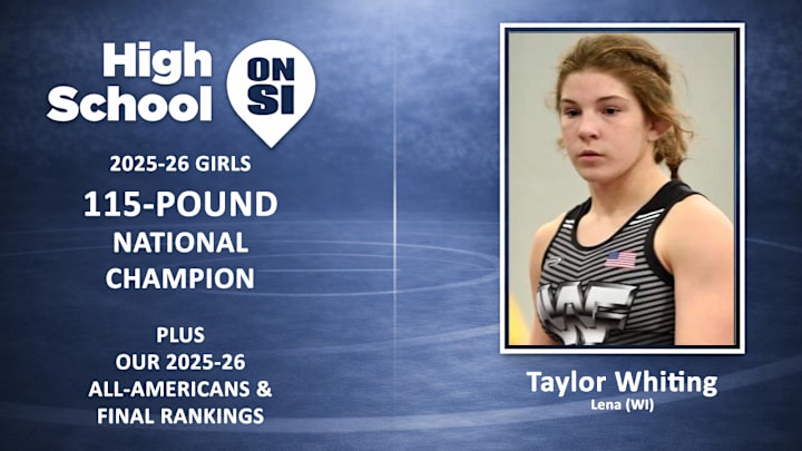 Lena (WI) senior Taylor Whiting is the 2025-26 High School 115-Pound Girls National Wrestling Champion. 