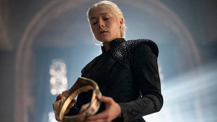 Emma D'Arcy as Rhaenyra Targaryen in House of the Dragon season 3. 