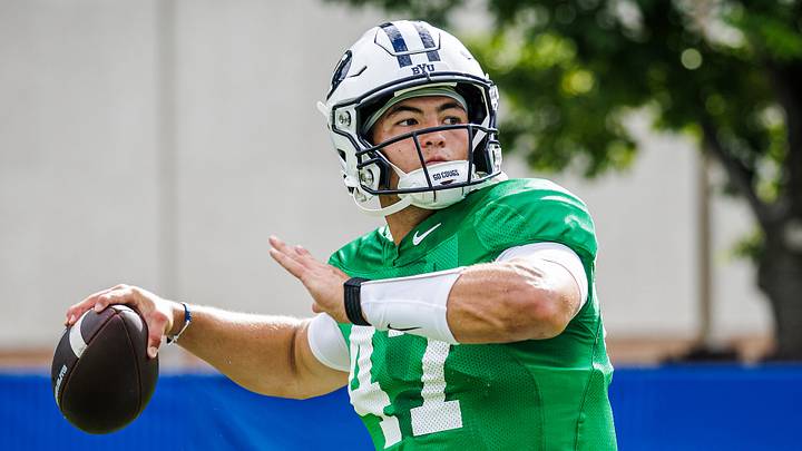 BYU QB Bear Bachmeier at Fall Camp BYU QB Bear Bachmeier at Fall Camp