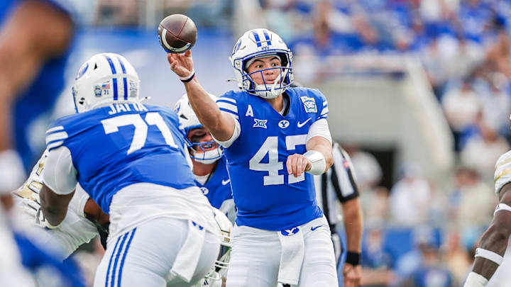 BYU QB Bear Bachmeier against Georgia Tech in the Pop-Tarts Bowl