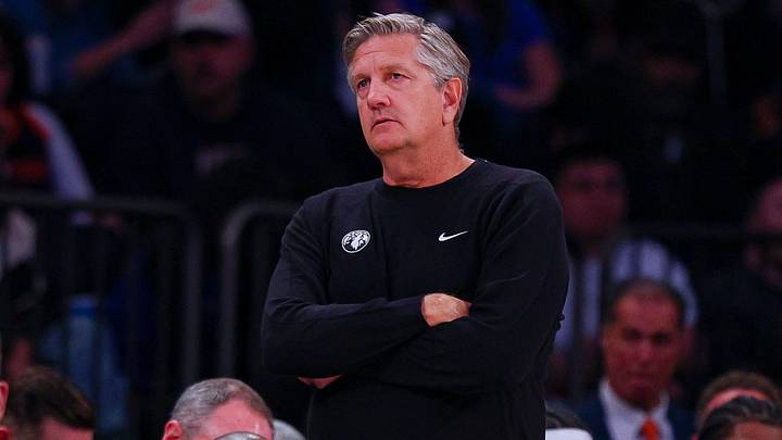 Oct 12, 2026; New York, New York, USA; Minnesota Timberwolves head coach Chris Finch reacts during the first half against the New York Knicks at Madison Square Garden. Mandatory Credit: Vincent Carchietta-Imagn Images Oct 12, 2026; New York, New York, USA; Minnesota Timberwolves head coach Chris Finch reacts during the first half against the New York Knicks at Madison Square Garden. Mandatory Credit: Vincent Carchietta-Imagn Images