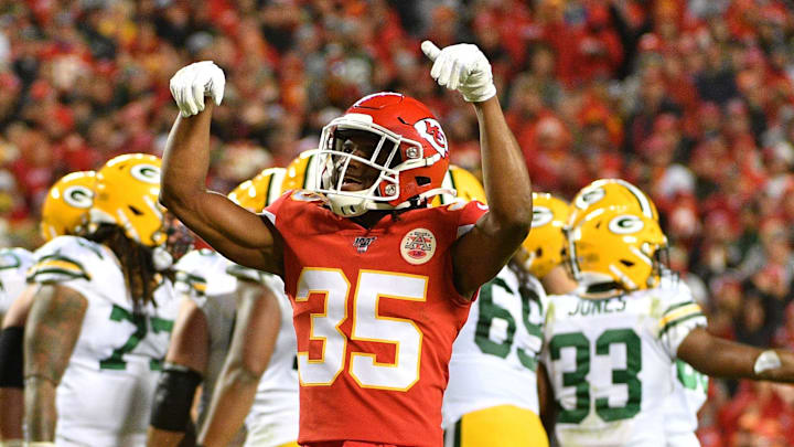 Charvarius Ward against the Packers in 2019 when he was with the Kansas City Chiefs.