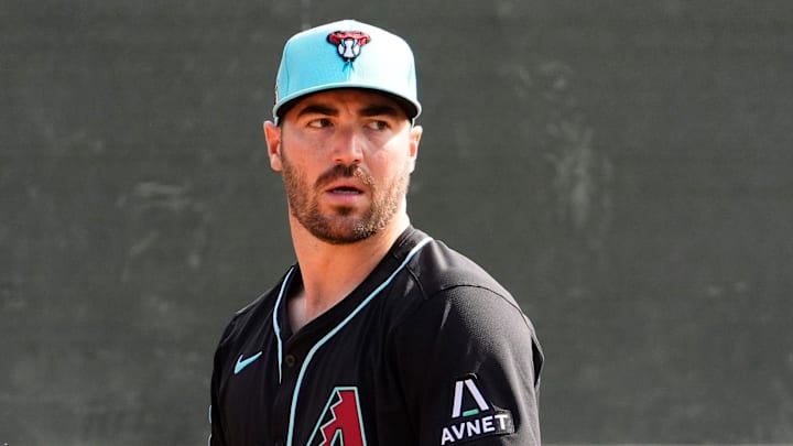 Arizona Diamondbacks pitcher John Curtiss during spring training workouts at Salt River Fields at Talking Stick on Feb. 14, 2025, in Scottsdale.