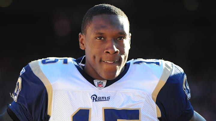 December 4, 2011; San Francisco, CA, USA; St. Louis Rams wide receiver Dominique Curry (15) on the sideline during the third quarter against the San Francisco 49ers at Candlestick Park. The 49ers defeated the Rams 26-0. Mandatory Credit: Kyle Terada-Imagn Images