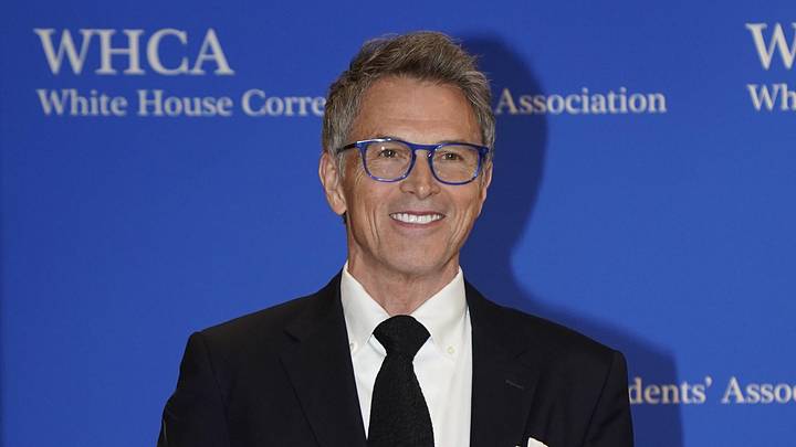 Apr 30, 2022; Washington, DC, USA; Tim Daly arrives at the White House Correspondents    Association annual dinner at the Washington Hilton. Mandatory Credit: Jack Gruber-USA TODAY