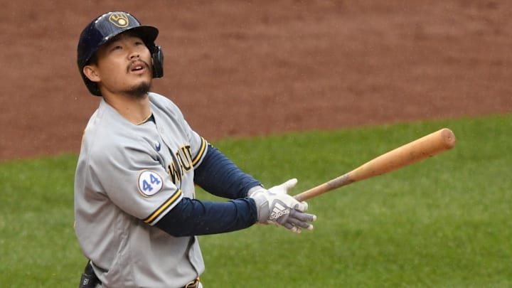 Milwaukee Brewers infielder Keston Huira