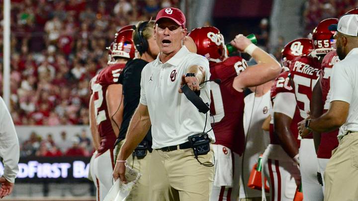 Oklahoma coach Brent Venables talks to an official during the Sooners' game against UTEP. Oklahoma coach Brent Venables talks to an official during the Sooners' game against UTEP.