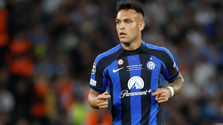 Lautaro Martinez sous les couleurs de son club actuel, l'Inter Milan