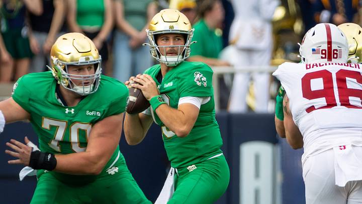 Notre Dame is favored against BYU in Week 7 of the college football season. Notre Dame is favored against BYU in Week 7 of the college football season.