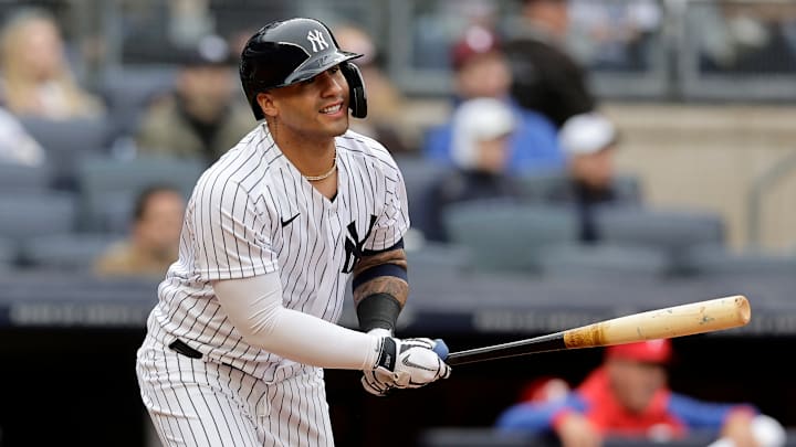Gleyber Torres juega como segunda base para los Yankees de Nueva York
